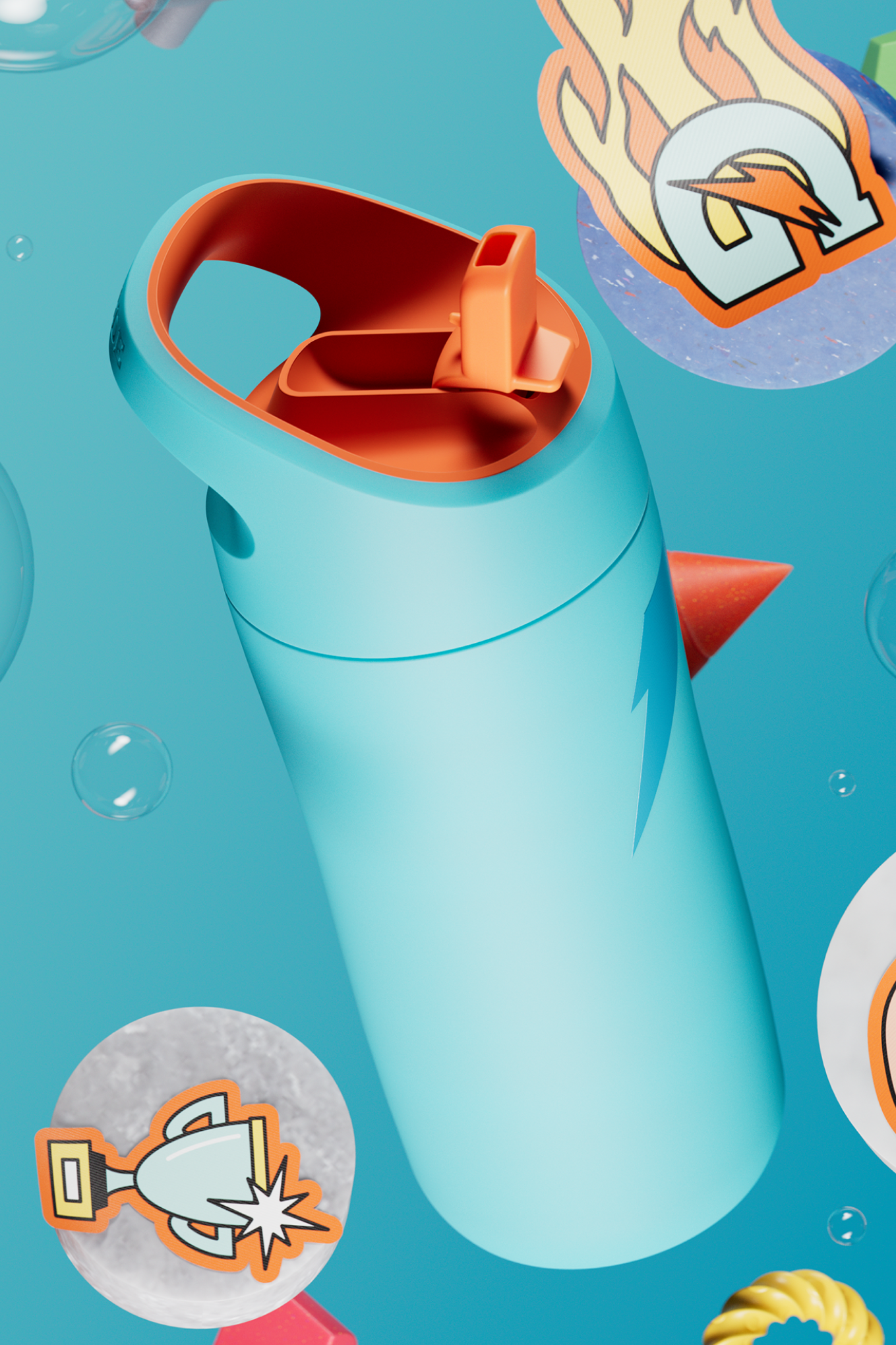 Rookie Stainless Steel Water Bottle - Blue - Bottle - PDP Detail 1