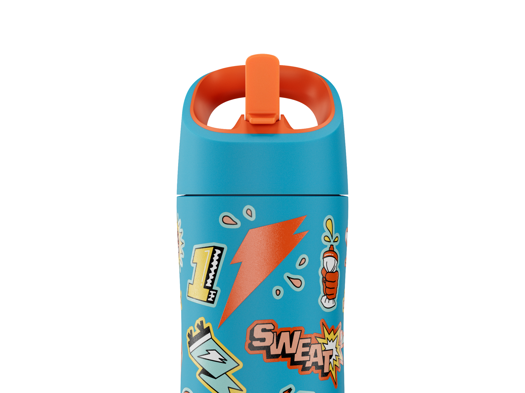 Rookie Stainless Steel Water Bottle - Sticker Teal - PDP Hero 1