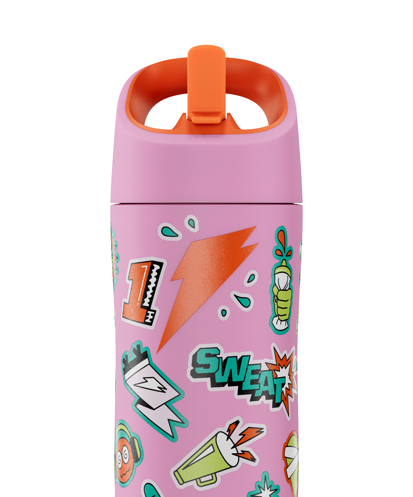 Rookie Stainless Steel Water Bottle - Sticker Pink - PDP Hero 2