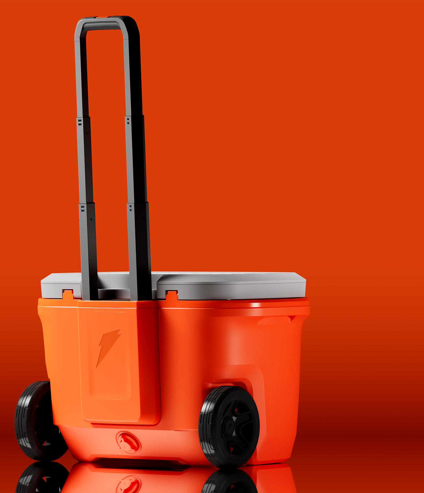 Huddle Rolling Cooler - Orange - PDP Detail 5