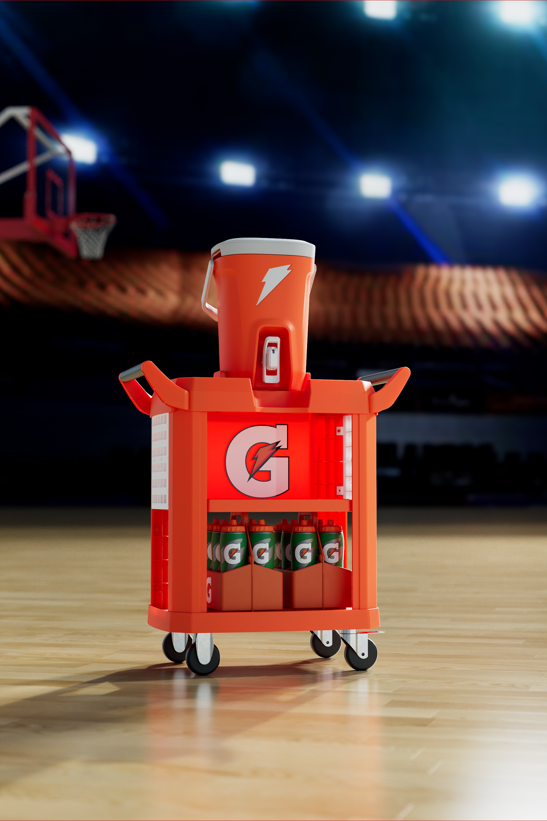 Gatorade Cooler Cart - Orange - Single Cooler - PDP Detail 1