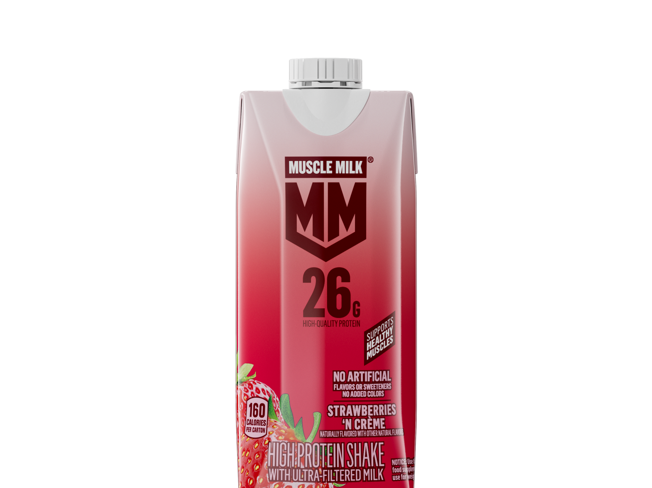 Muscle Milk Protein Shake - Strawberries 'n Crème - PDP Hero 1